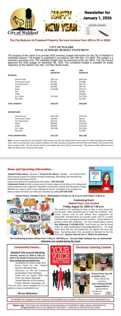 January 2026 newsletter