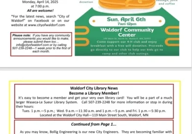 Community updates and announcements flyer